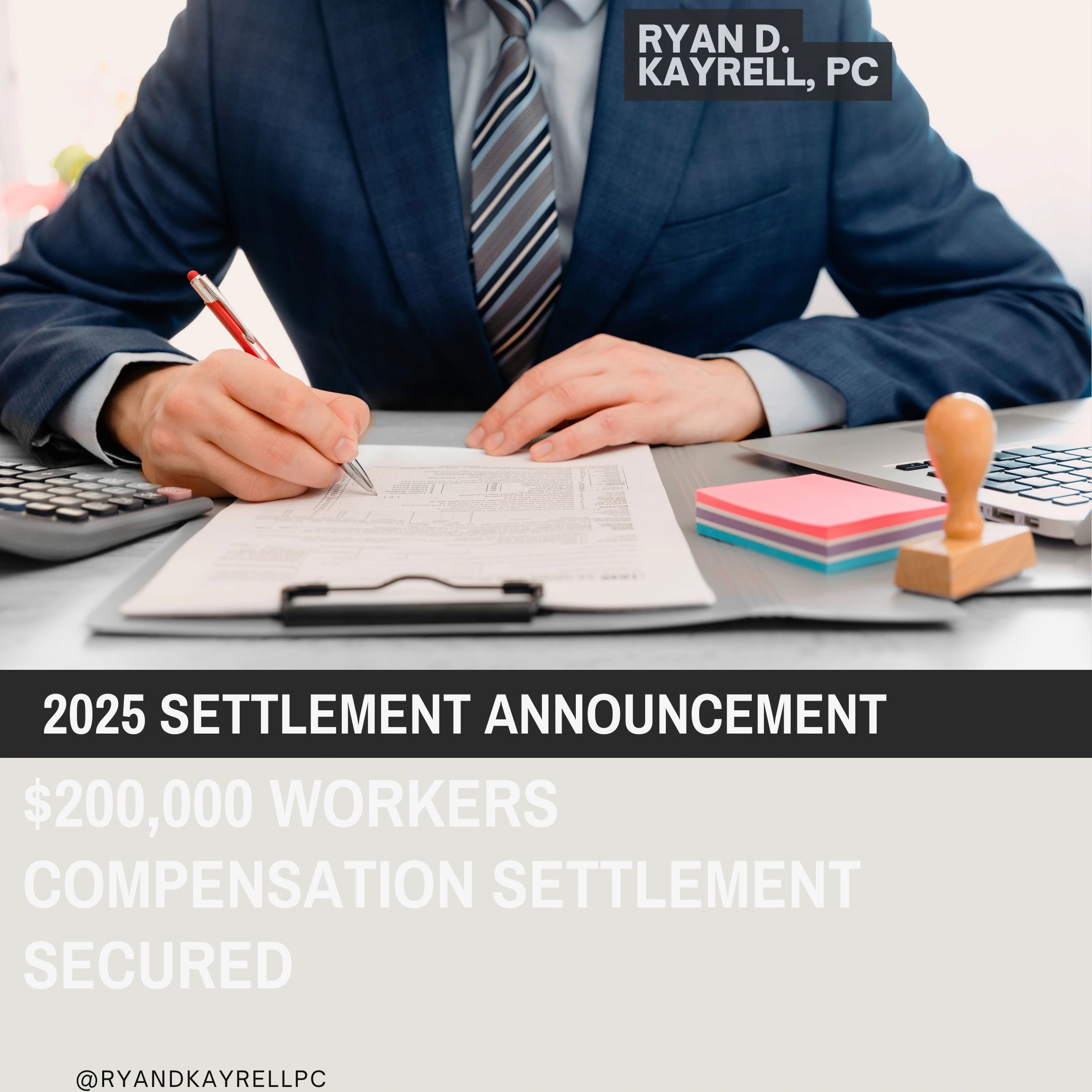 Firm Secures $200,000 Settlement for Injured Worker